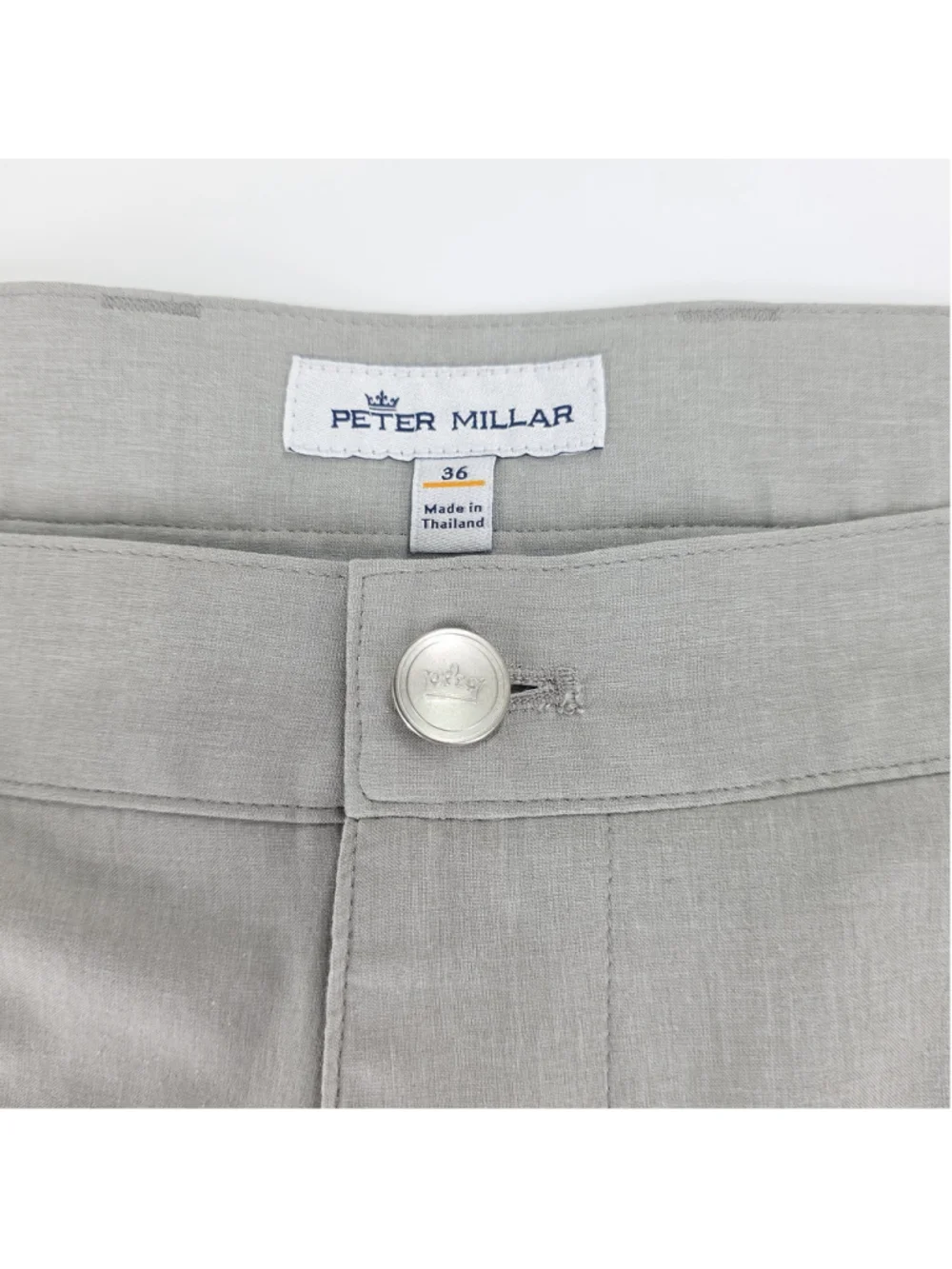 Peter Millar Featherweight Performance Shorts Mens 36 Gray Stretch Golf UPF 50+